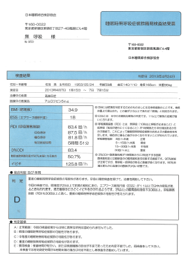 検査結果表